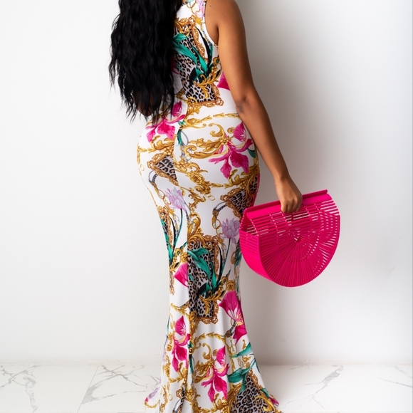 diva boutique keep calm maxi dress L - Picture 2 of 3